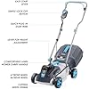 RB 40V 15" Brushless Cordless Lawn Mower 2-in-1 Battery Lawnmower 5 Cutting Heights Adjustment, 4.0 Ah Battery and Charger Included